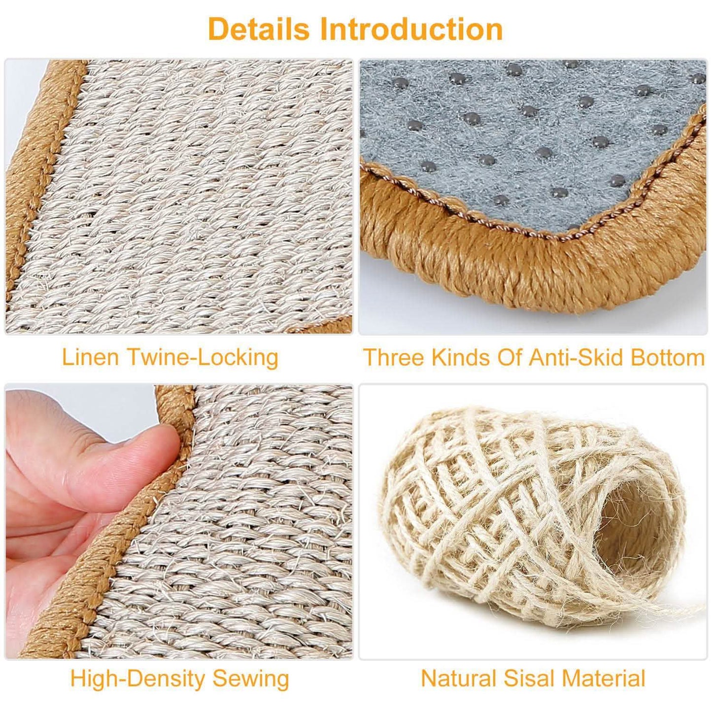 Anti-Slip Mat Horizontal Cat Floor Scratching Pad Rug DailySale