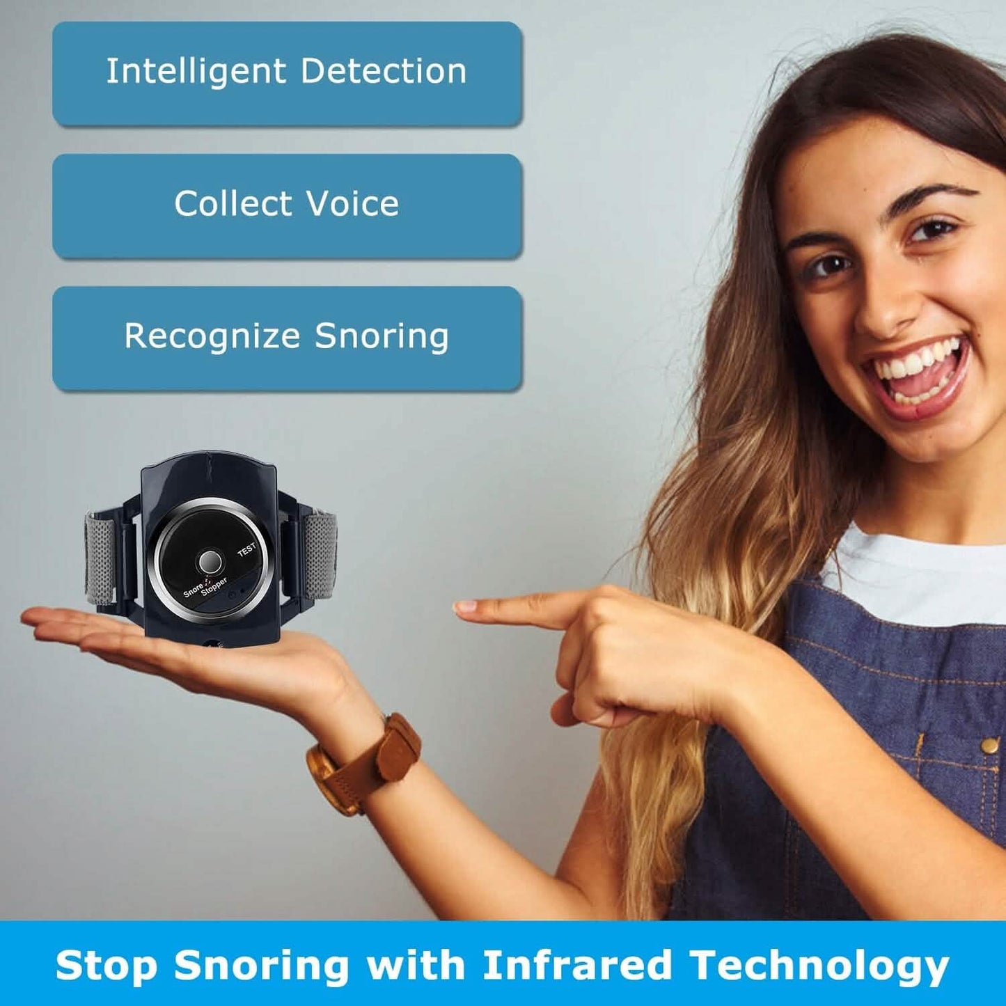 Anti-Snore Infrared Wristband with Conductive Film DailySale