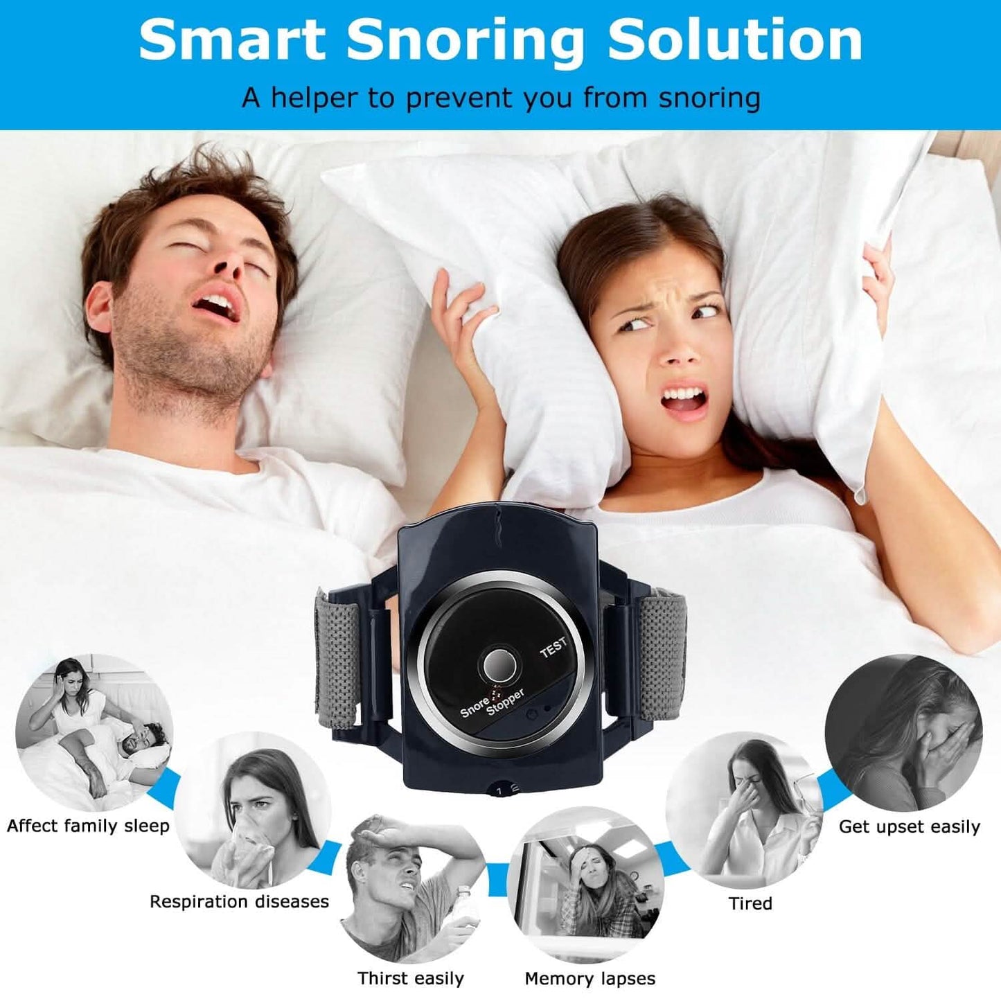 Anti-Snore Infrared Wristband with Conductive Film DailySale