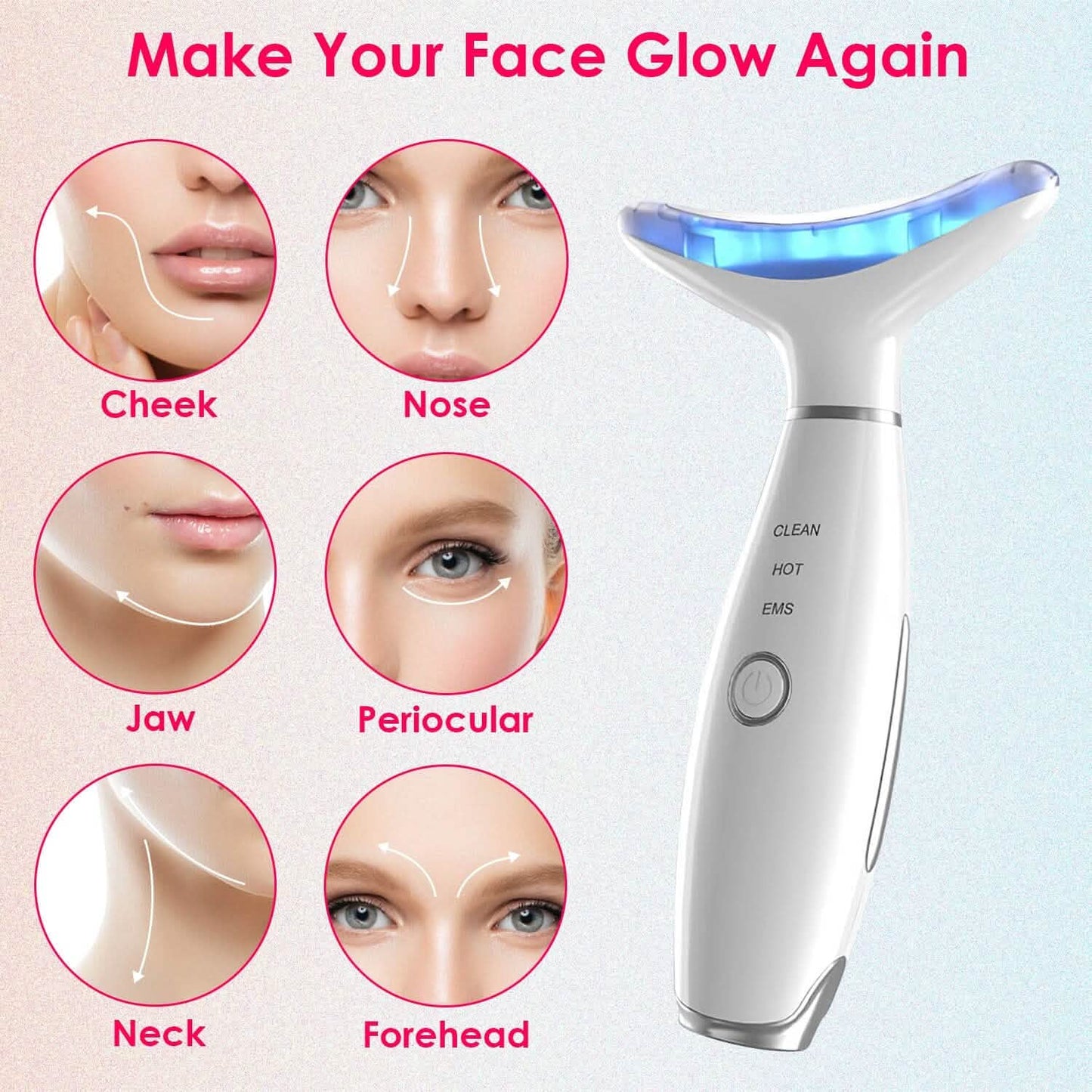 Anti Wrinkles Face Neck Massager Double Chin Reducer DailySale