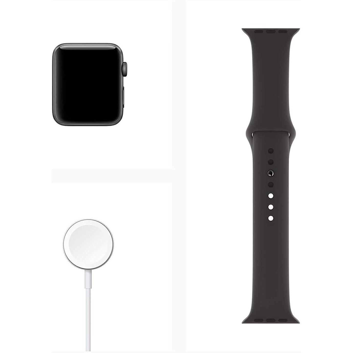 Apple Watch Series 3 GPS 42mm Space Gray Aluminum Case with Black Sport Band (Refurbished) DailySale