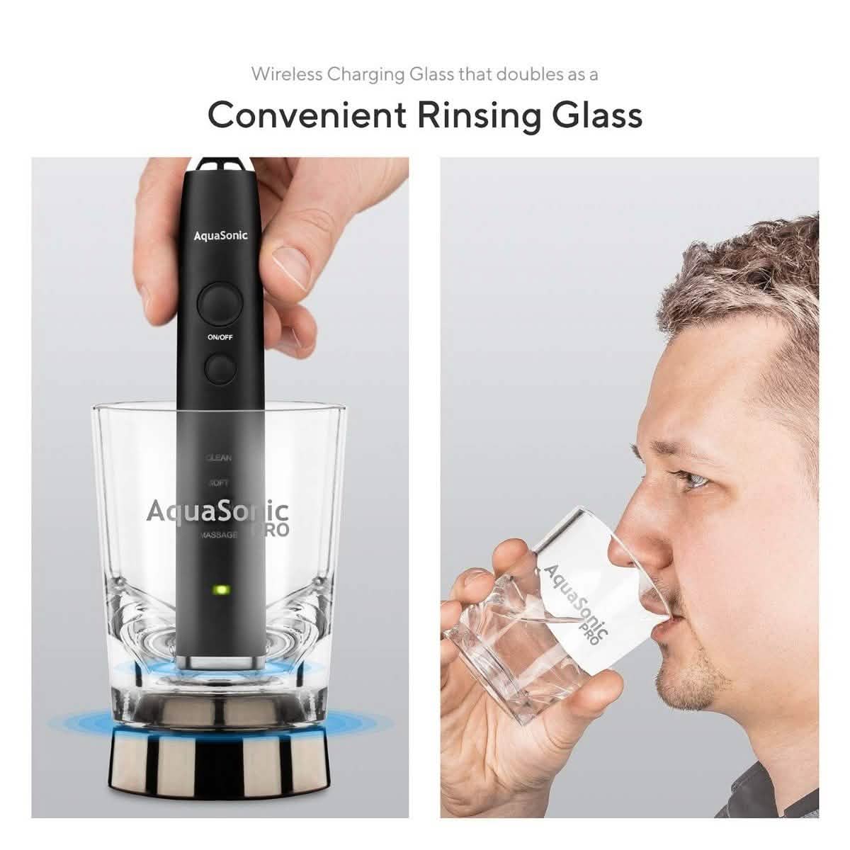 AquaSonic Black Series Pro Ultra Whitening 40,000 VPM Rechargeable Electric Toothbrush DailySale