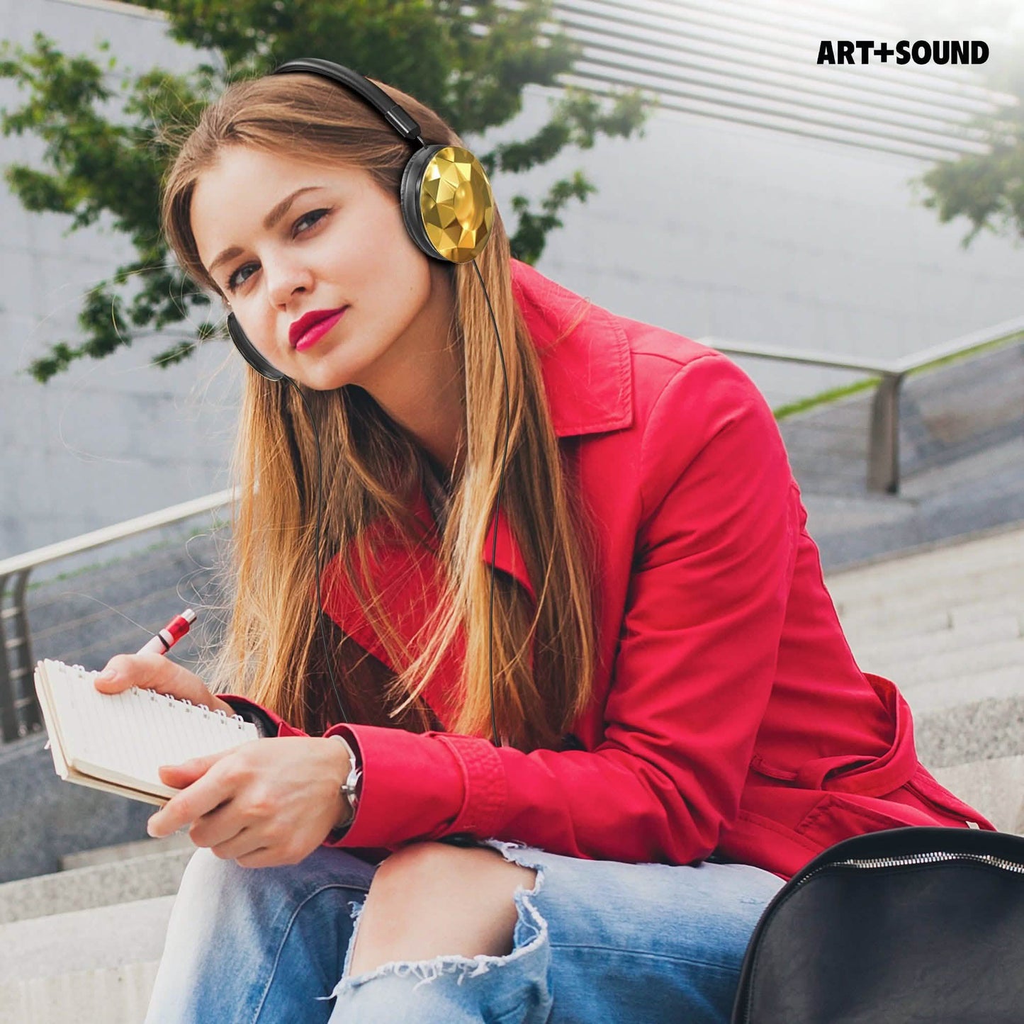 Art & Sound Faceted On-Ear Wired Headphones DailySale