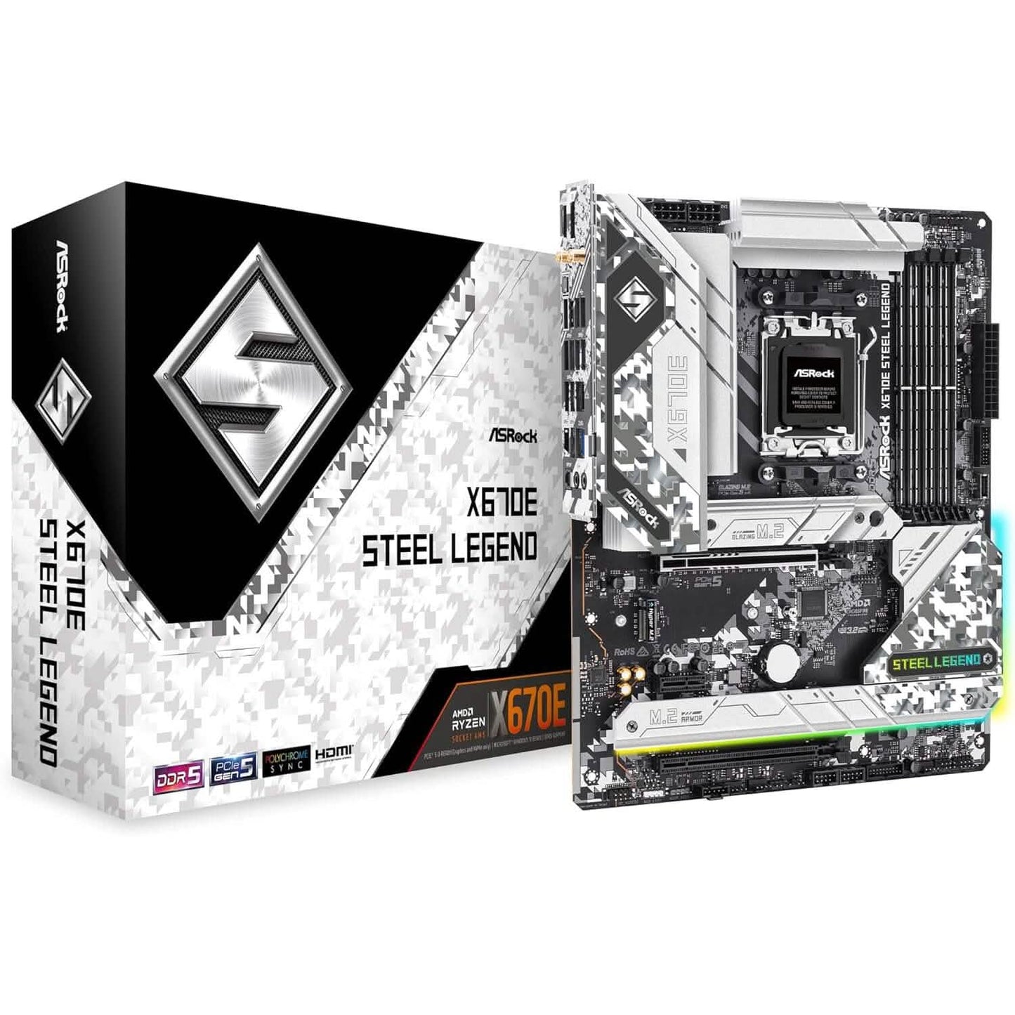 ASRock X670E Steel Legend Support AMD AM5 Ryzen Motherboard (Refurbished) DailySale