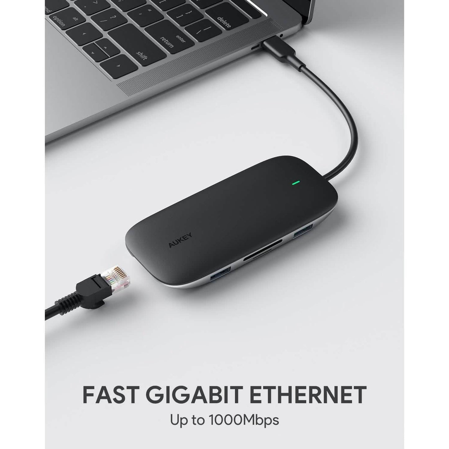 AUKEY CBC71 8 in 1 USB C Hub with Ethernet Port DailySale