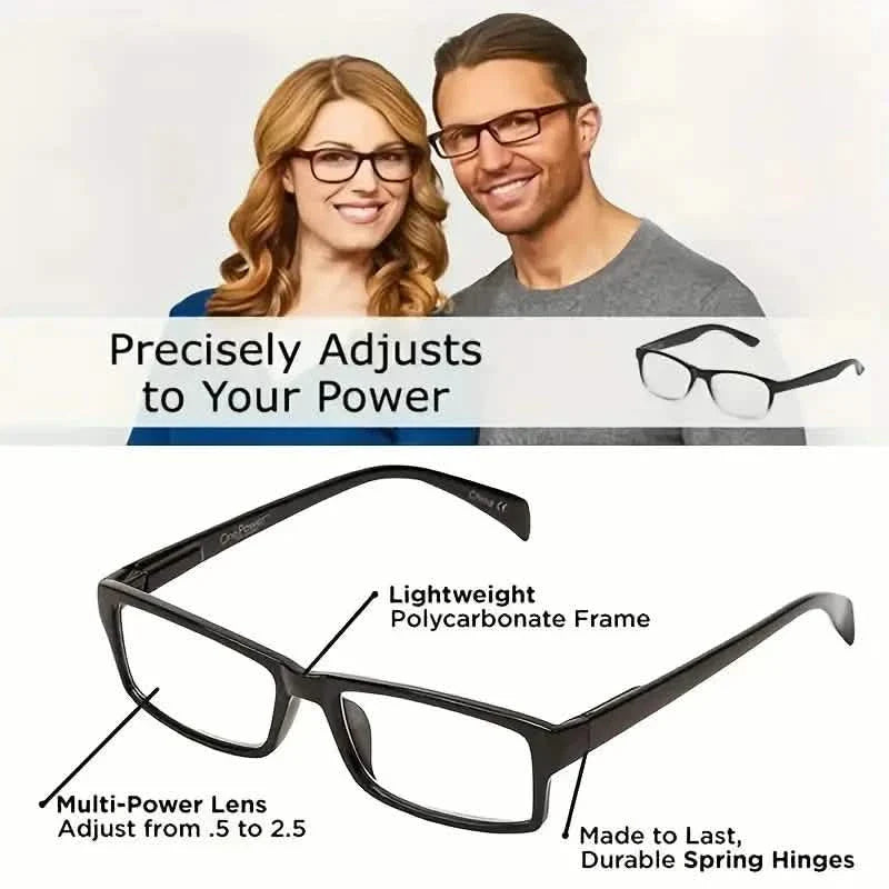 Auto Adjusting Multifocal Reading Glasses for Women and Men Bifocal Readers DailySale