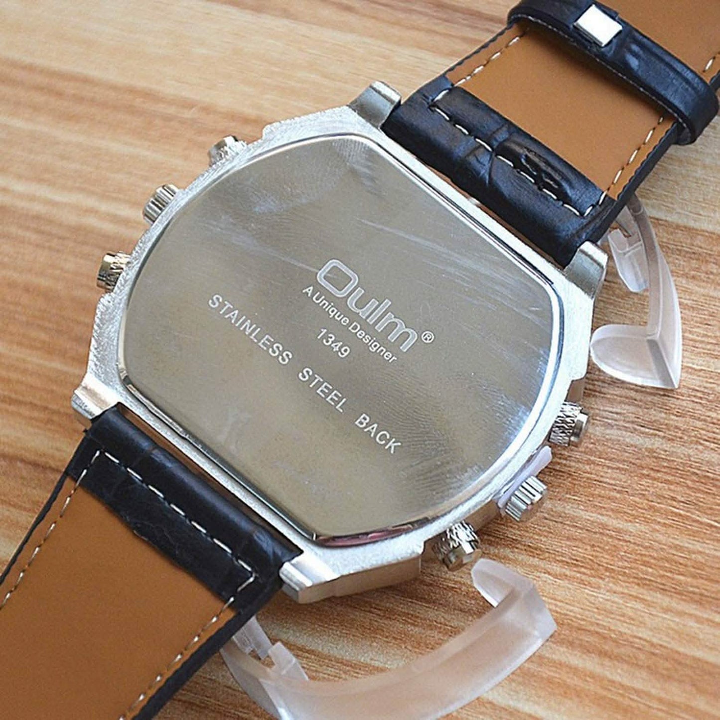 Avaner Mens Big Face Dual Time Zone Leather Strap Sport Watch DailySale