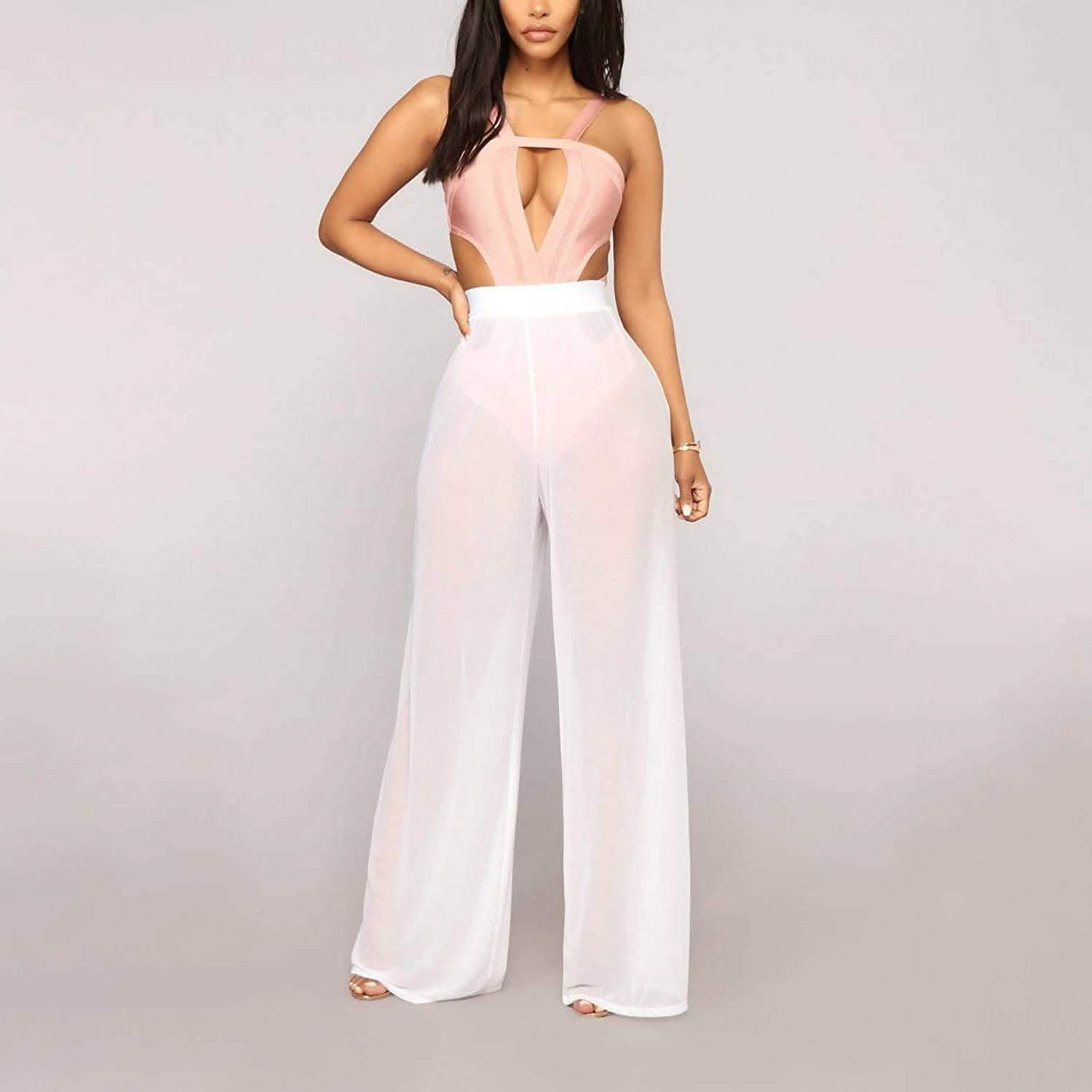 Awoscut Women See Through Sheer Mesh Pants DailySale