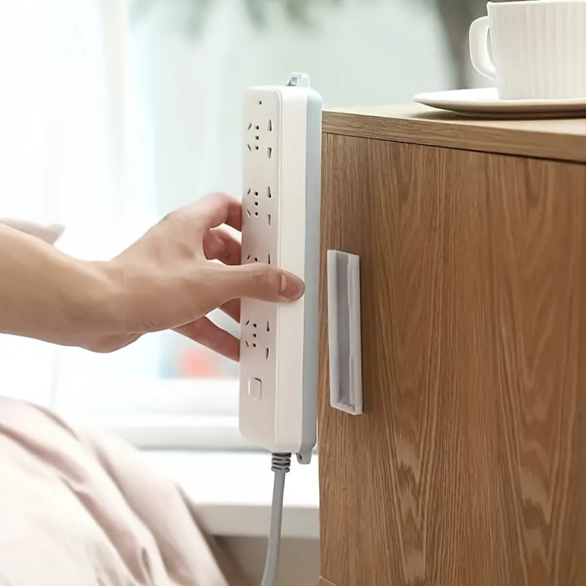 2-Pack Removable Wall Decals – Space-Saving Organizer for Surge Protectors DailySale