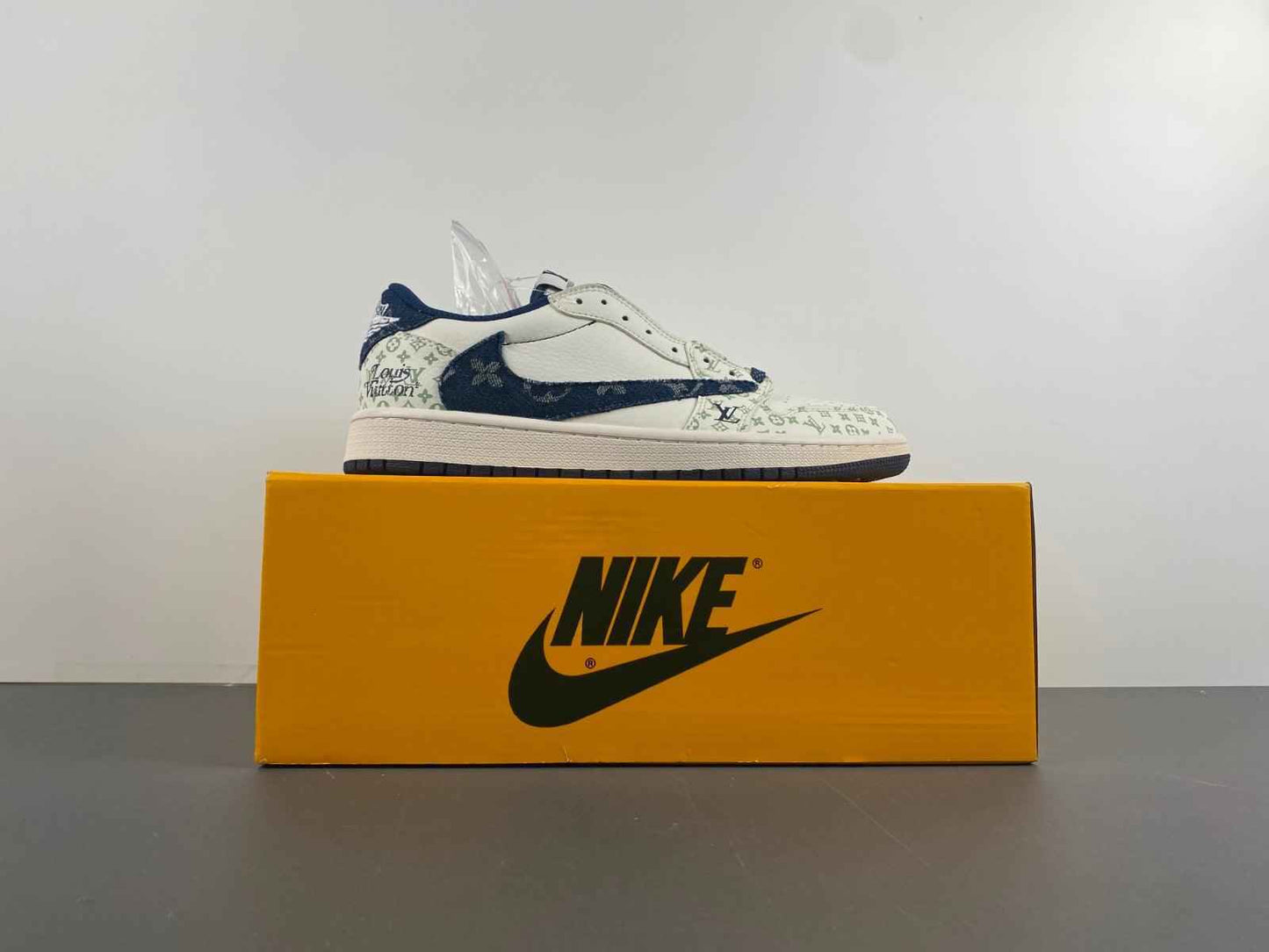 Custom Travis Scott x LV x Air Jordan 1 Low OG SJ2968-004 SneakerNational