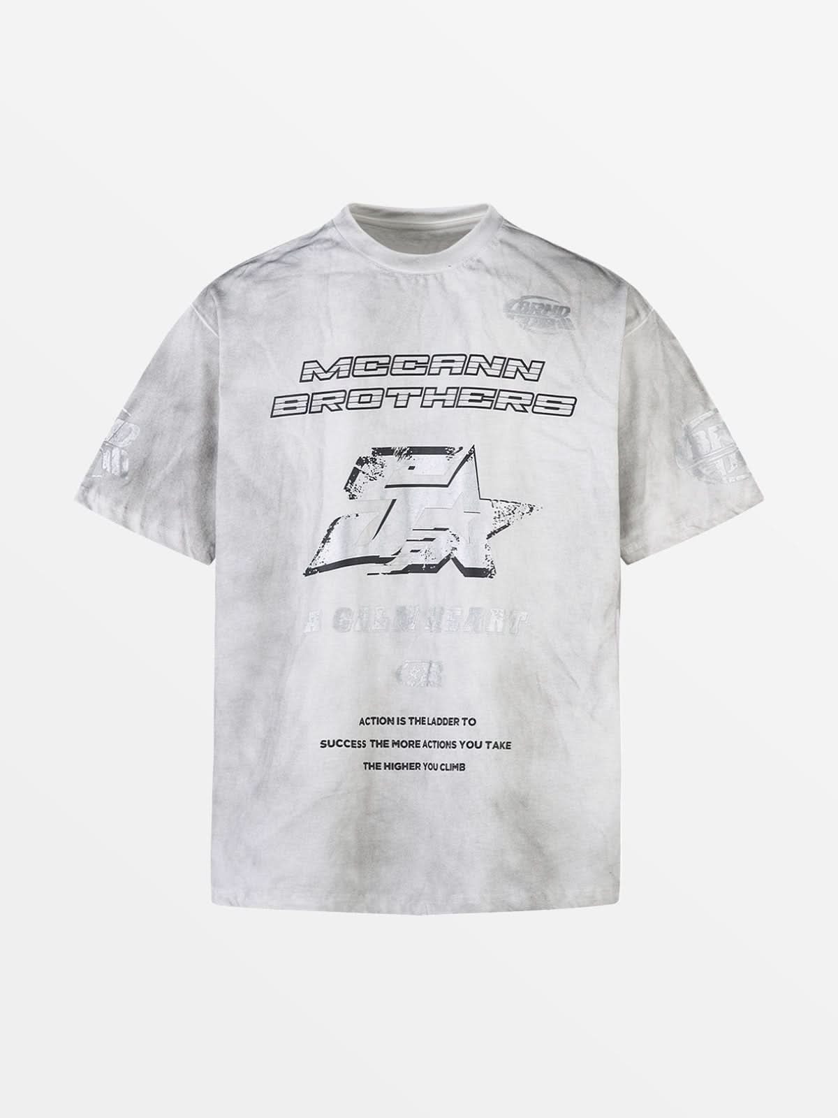 T-Shirt Loriz Unisex - Luxury Heavyweight "Abstract-Linear" Boxy Streetwear Tee - FASHIONBUY