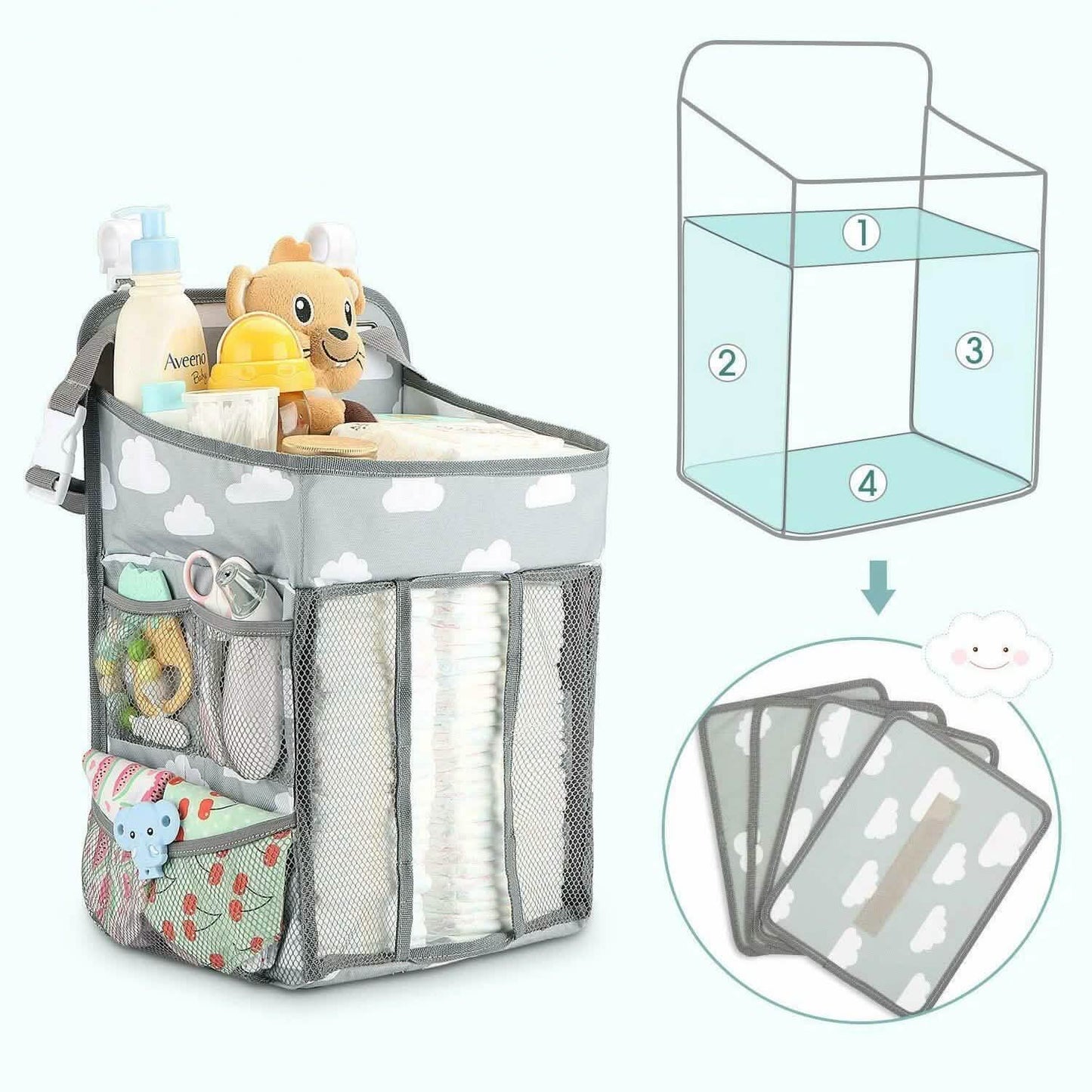 Baby Hanging Storage Caddy Crib Organizer DailySale