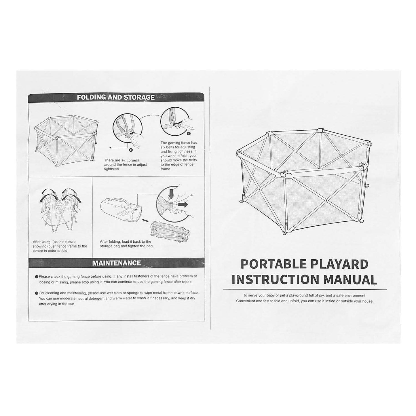 Baby Safe Playpen Portable Play Yard DailySale