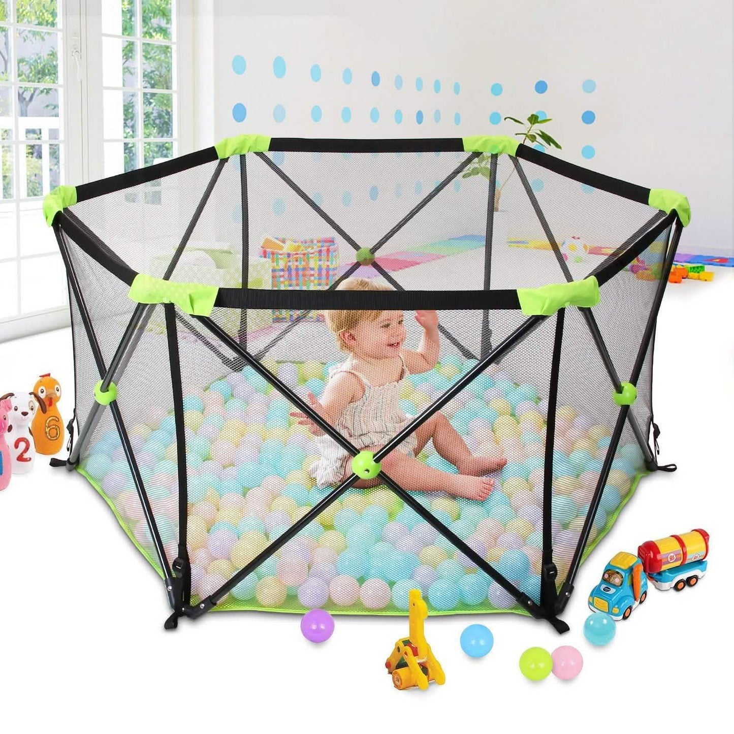 Baby Safe Playpen Portable Play Yard DailySale