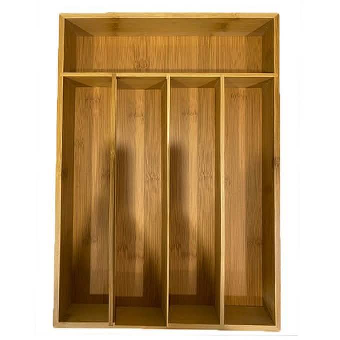 Bamboo Kitchen Drawer Organizer DailySale
