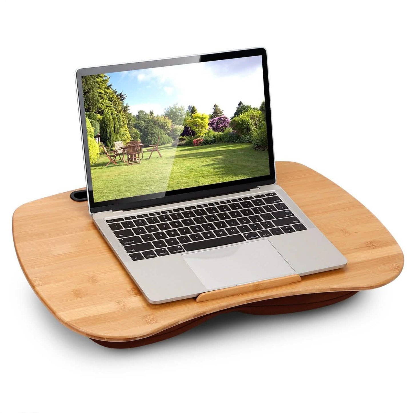 Bamboo Laptop Lap Desk with Pillow Cushion Stand Holder Table DailySale