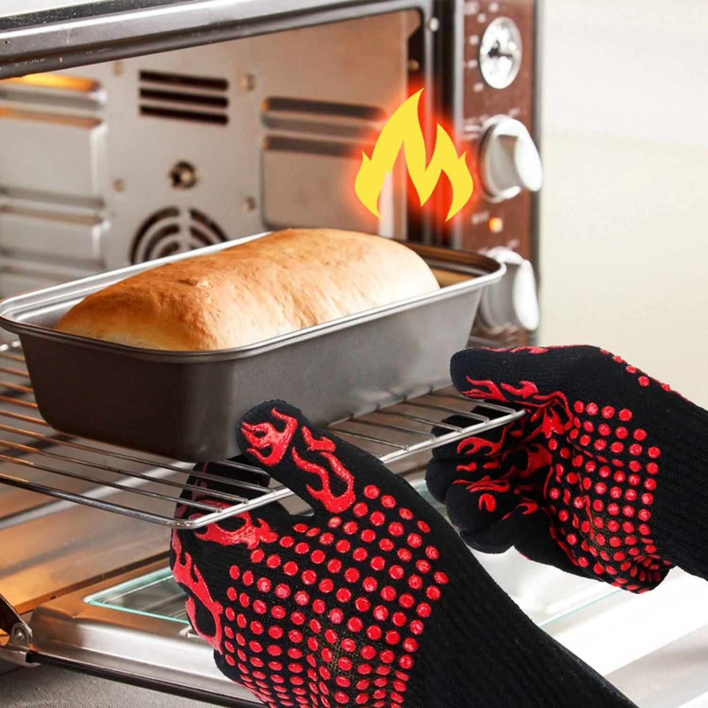 BBQ Gloves 1472°F Heat Resistant Grill Gloves Anti-slip DailySale