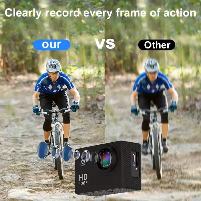 Ultra HD 1080P Action Camera – 140° Wide Angle, Fisheye Lens, LCD Display DailySale