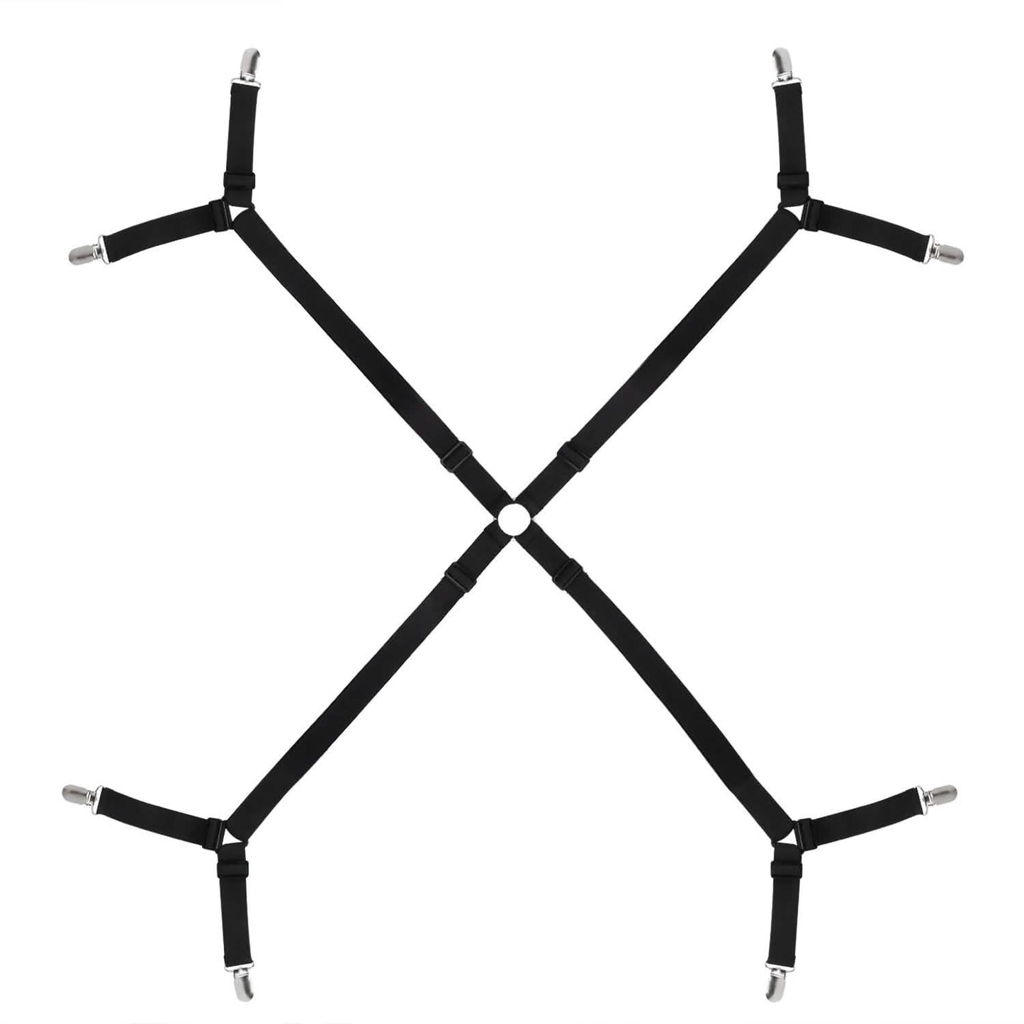 Bed Sheet Fasteners Adjustable Crisscross Elastic Sheet Suspenders DailySale