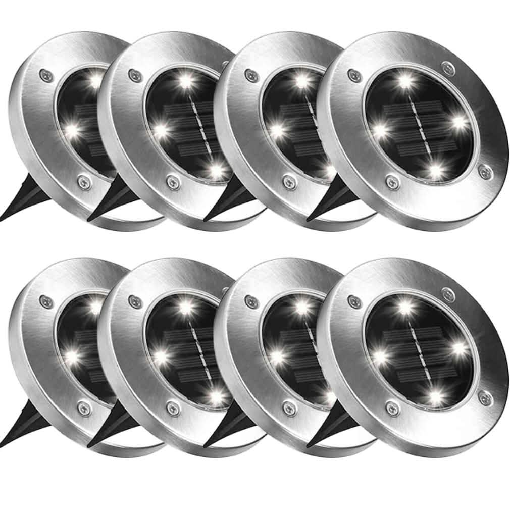 Bell + Howell Solar-Powered LED Garden Disk Lights Set DailySale