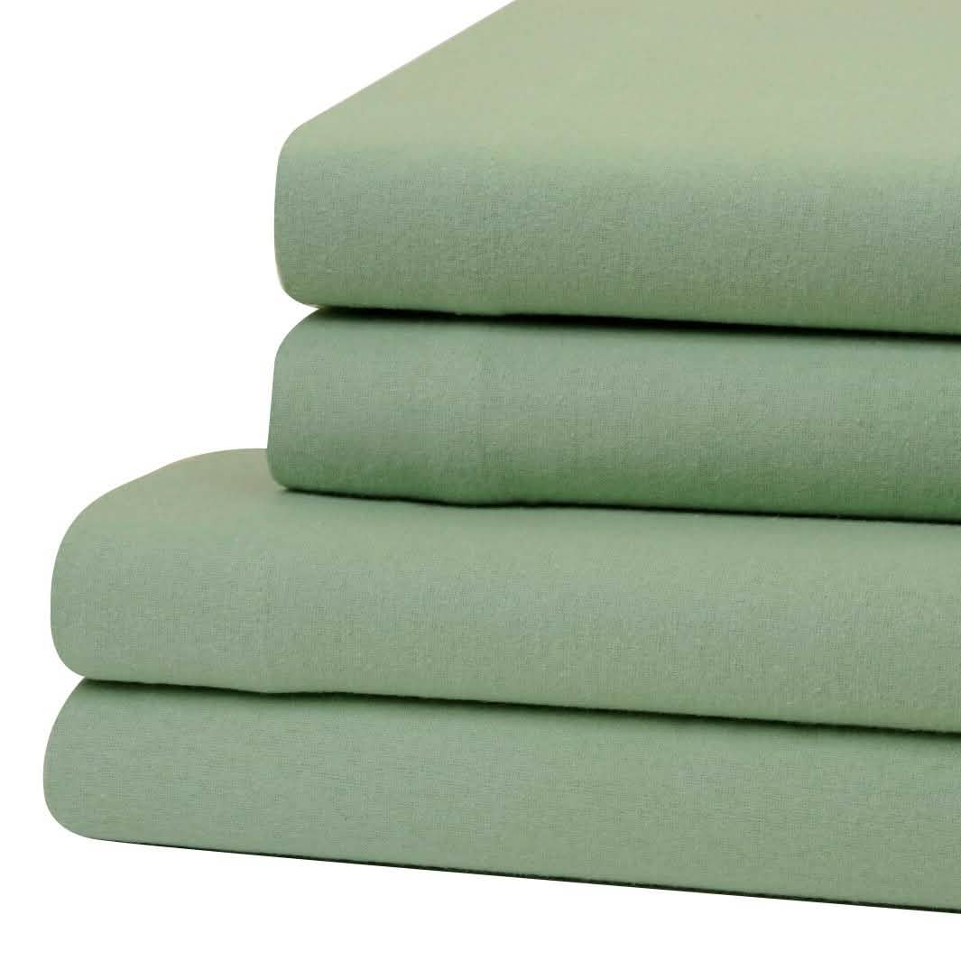 Bibb Home 100% Cotton Solid Flannel Deep Pocket Sheet Set DailySale