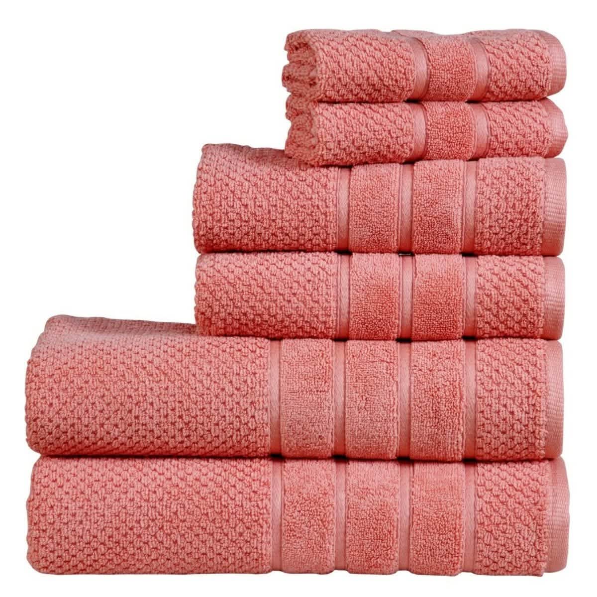 Bibb Home 6-Piece Egyptian Cotton Zero Twist Towel Set DailySale