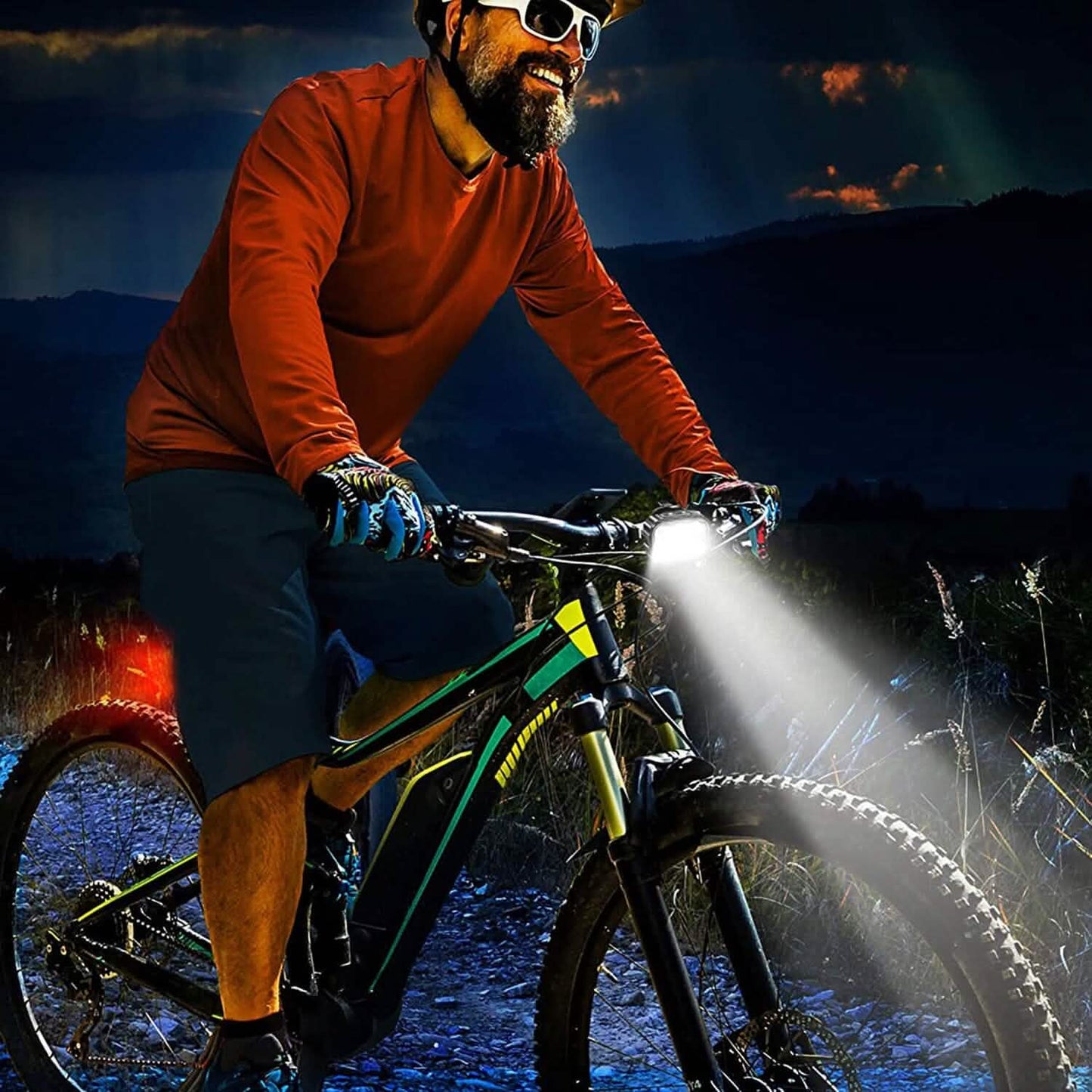 Bike Headlight TailLight IP65 Waterproof Anti-Drop Rechargeable Bicycle Light Set DailySale