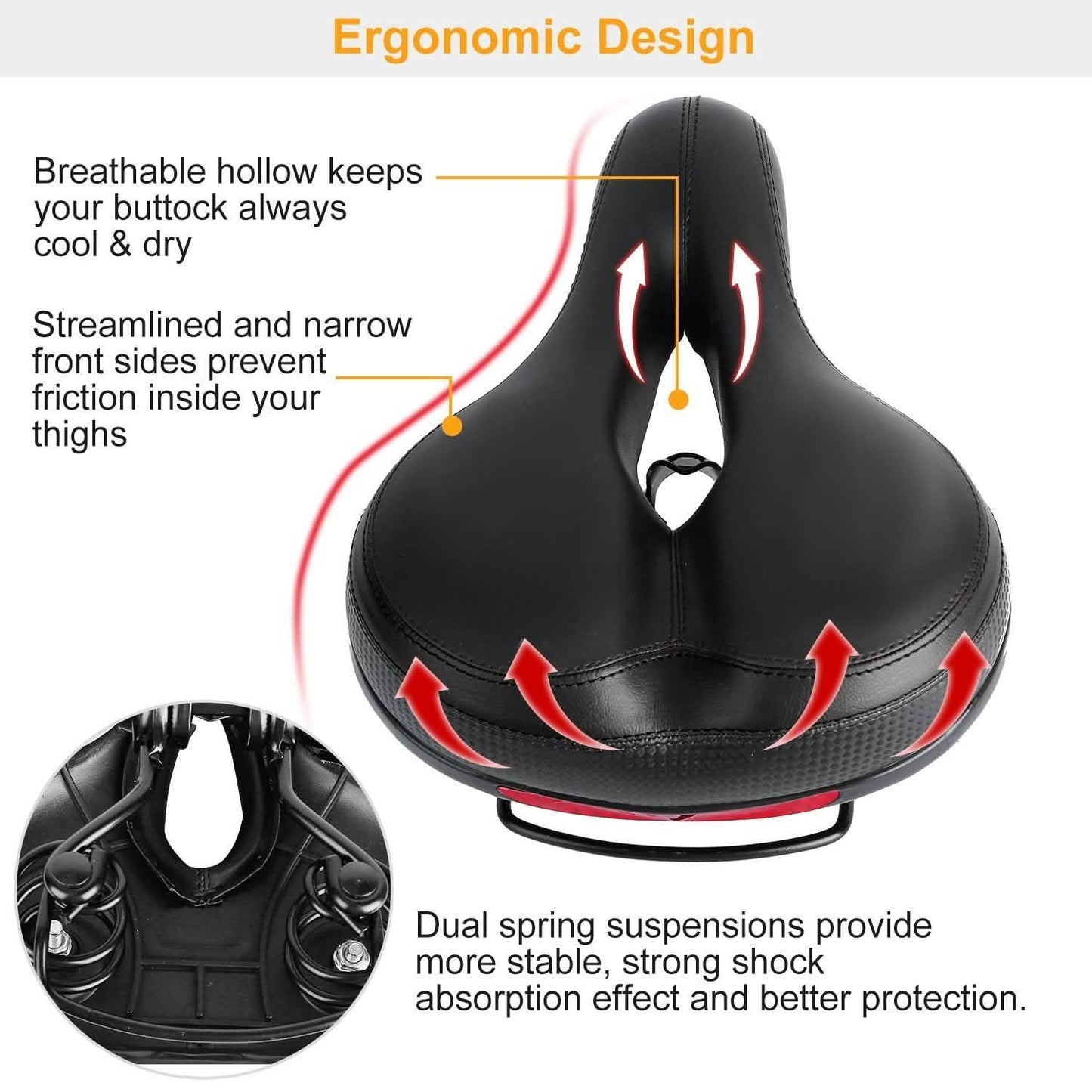 Bike Seat Water Resistant Bicycle Padded Saddle Wear DailySale