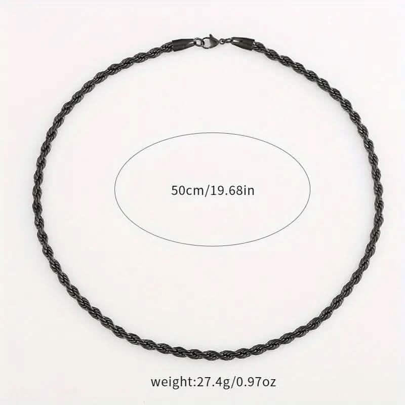 Black Chain Style Titanium Steel Fashion Necklace for Men DailySale