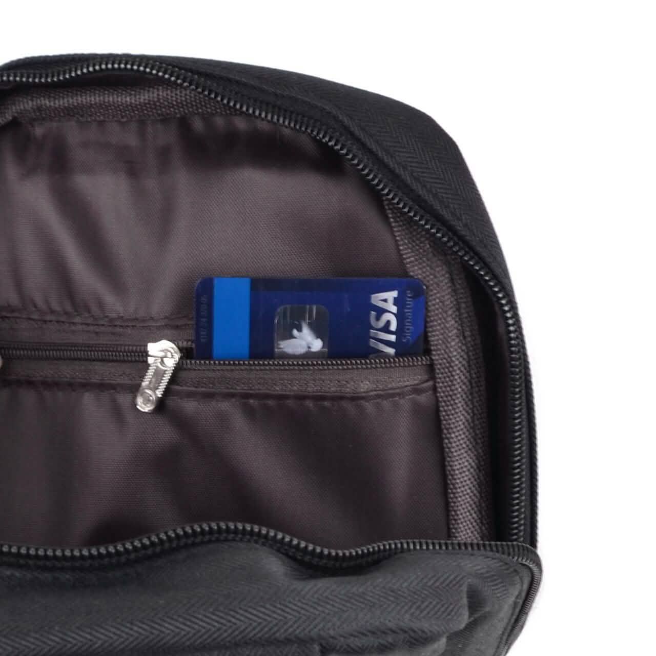 Black Crossbody Shoulder Sling Bag with USB Charging Port DailySale