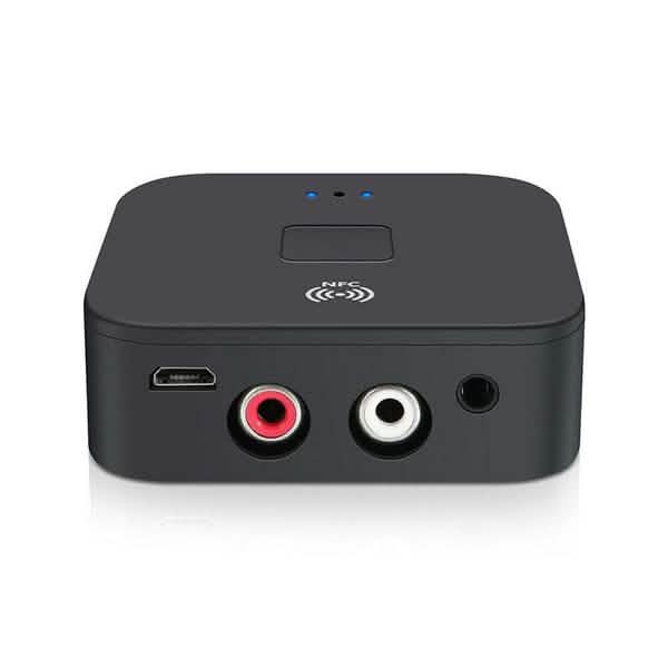 Black Wireless Bluetooth Receiver 5.0 aptX LL RCA NFC 3.5mm Jack Aux Audio Adapter DailySale