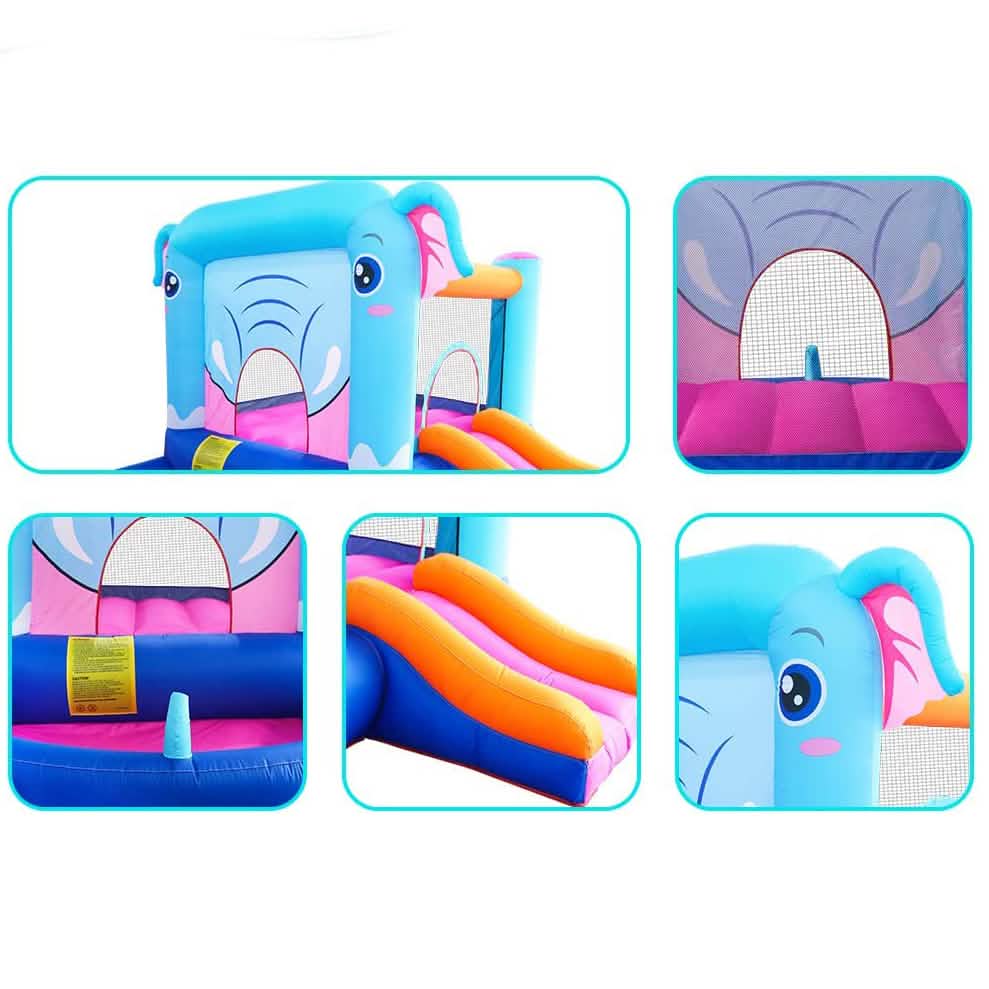 Blue Elephant Bouncy Castle House with 350W Blower DailySale