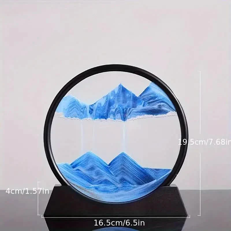Blue Quicksand Art Glass Ornament - 3D Moving Sand Painting DailySale