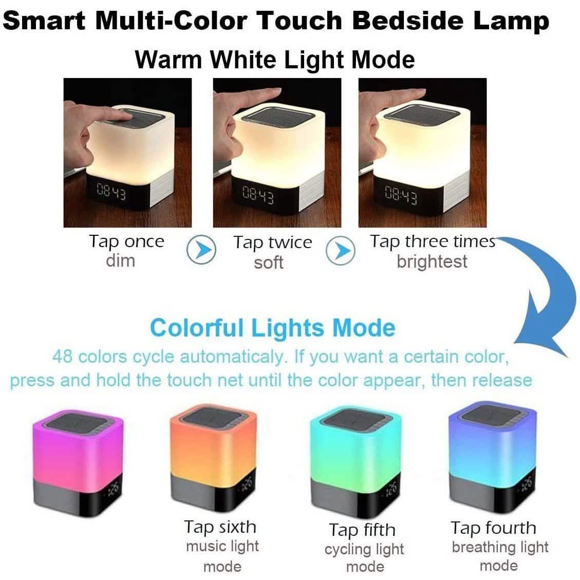 Bluetooth Speaker Touch Sensor Bedside Lamp DailySale