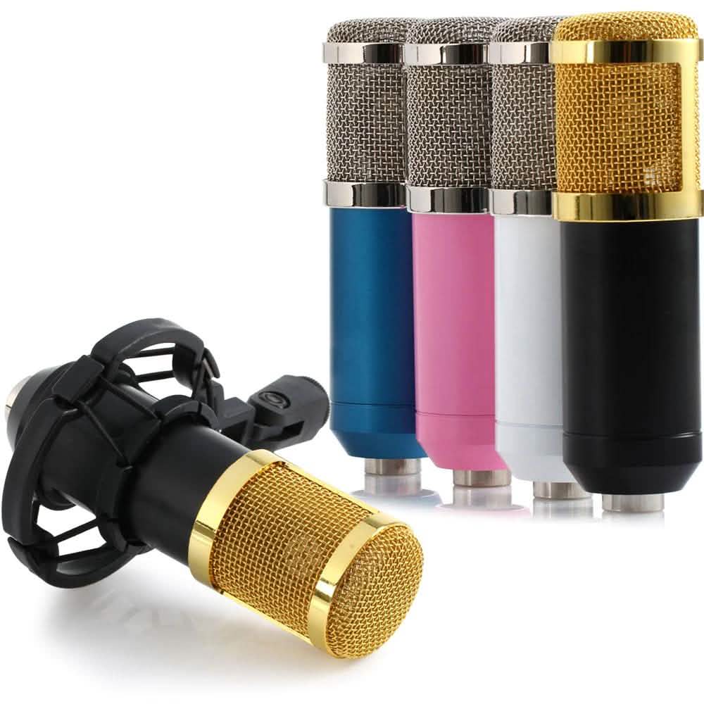 BM-800 Condenser Sound Recording Microphone with Shock Mount for Radio Braodcasting DailySale