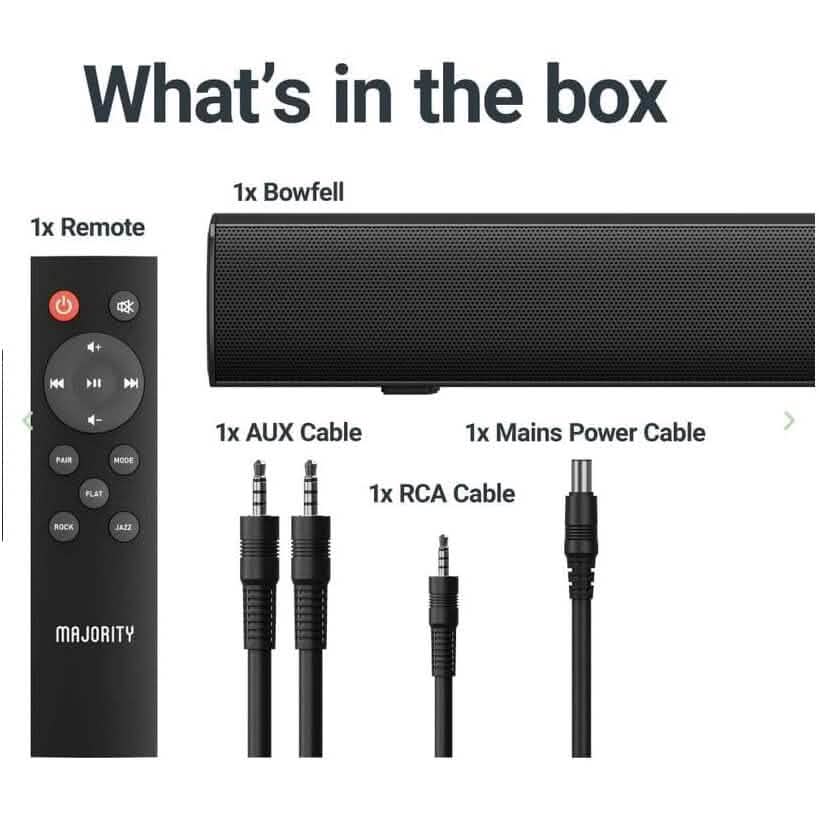 Bowfell Majority Sound Bar 2.0 Bluetooth TV Sound Bar (Refurbished) DailySale