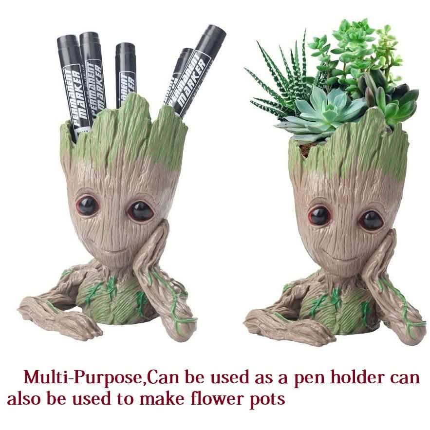 Boxod Treeman Baby Groot Succulent Flower Pot with Hole Pen Holder DailySale