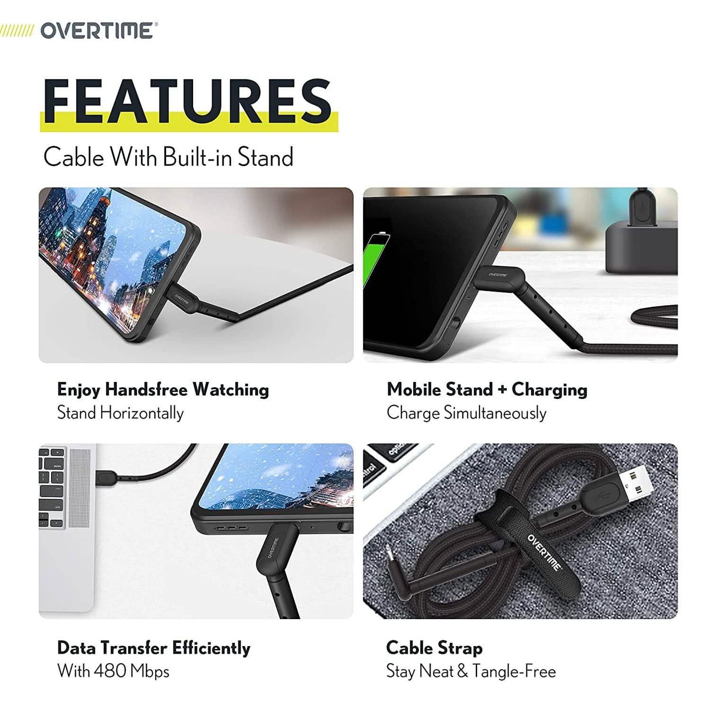 Braided Nylon High Speed Micro USB 90 Degree Charging Cable DailySale