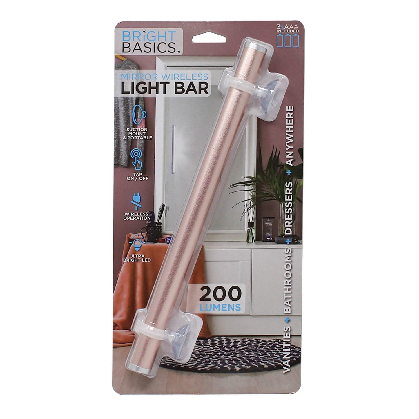 Bright Basics Wireless Light Bar for Mirrors DailySale