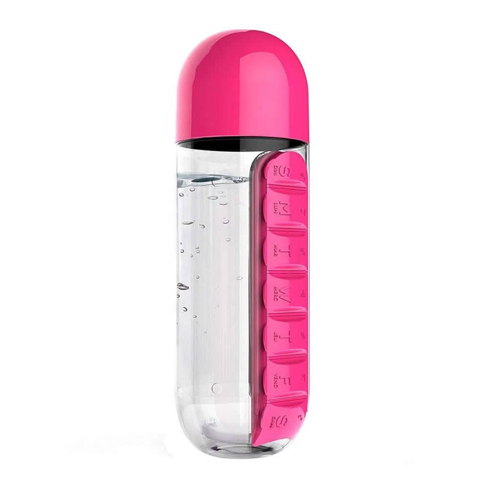 Built-in Pill Organizer 600ml Water Bottle DailySale