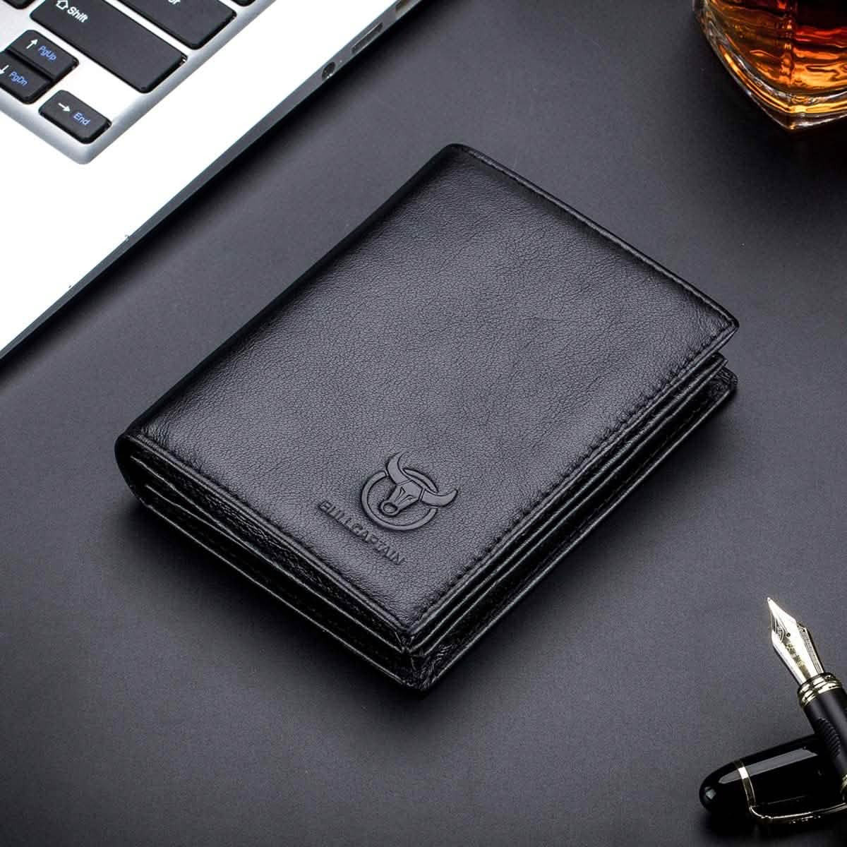 Bullcaptain Large Capacity Genuine Leather Bifold Wallet/Credit Card Holder DailySale