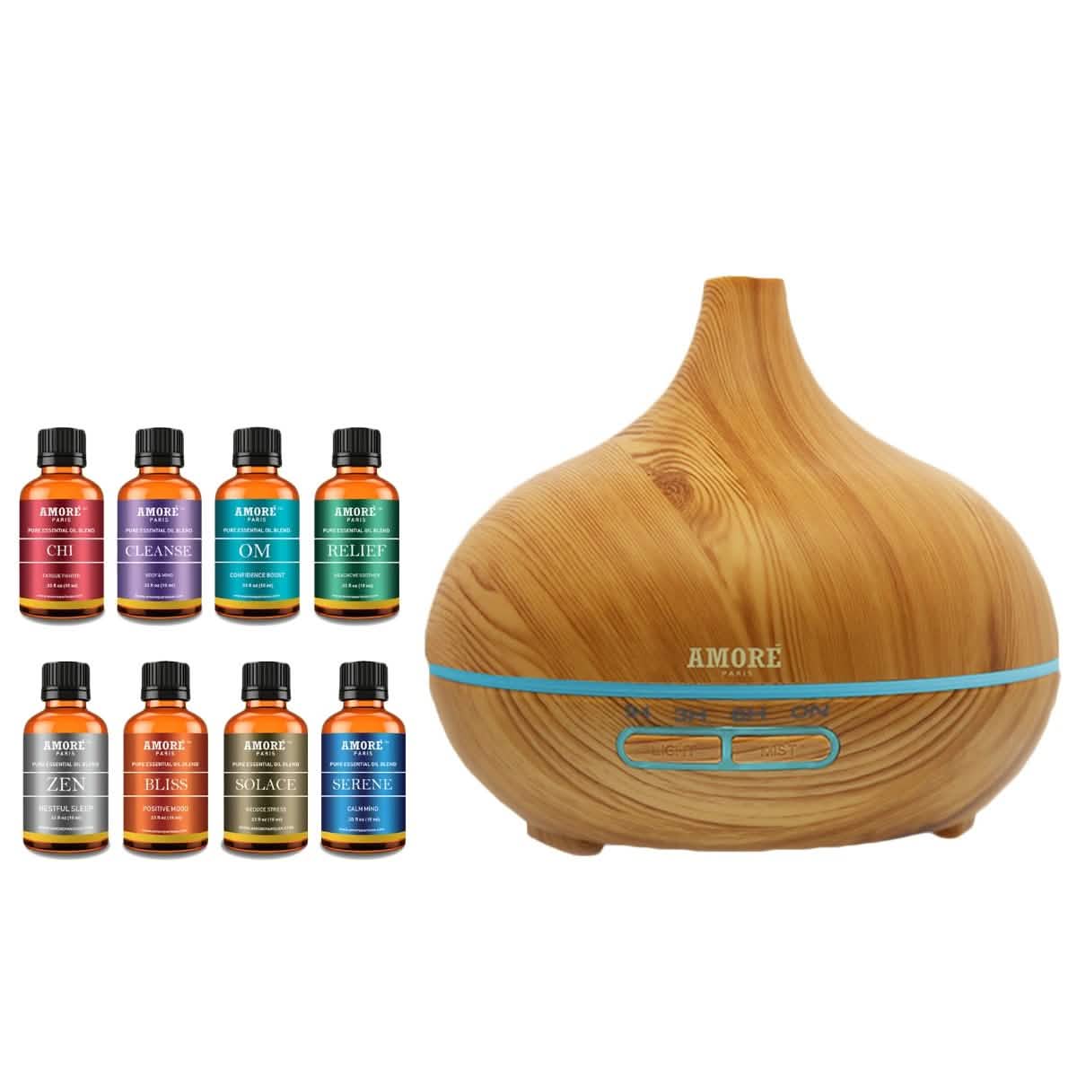 9-Pack: Ultrasonic Diffuser with Optional Essential Oil Gift Set DailySale