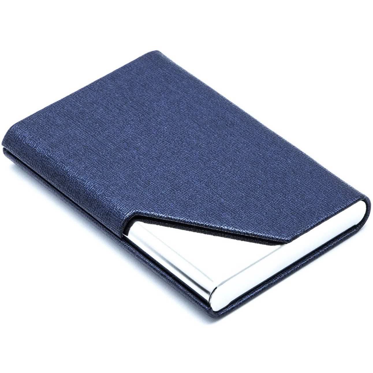 Business Name Card Holder Luxury PU Leather and Stainless Steel Multi Card Case DailySale