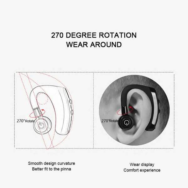 Business Wireless Bluetooth Earphone with Mic and Noise Cancellation DailySale