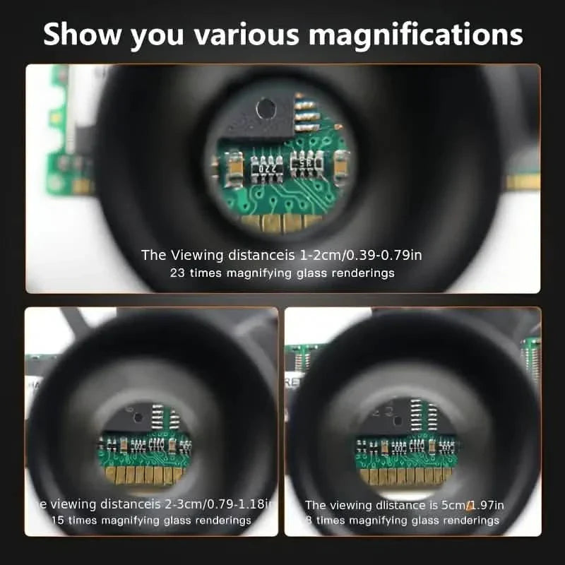 2-LED Head-Mounted Magnifier Glasses – 8x/15x/23x with Repair Light DailySale