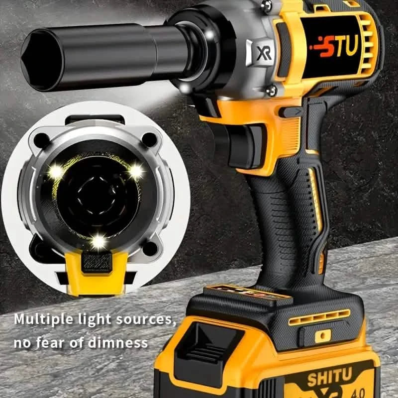 21V Cordless Brushless Impact Wrench Drill Kit – Lithium Drill + Battery x1, 4000mAh Battery, Toolbox & Accessories DailySale