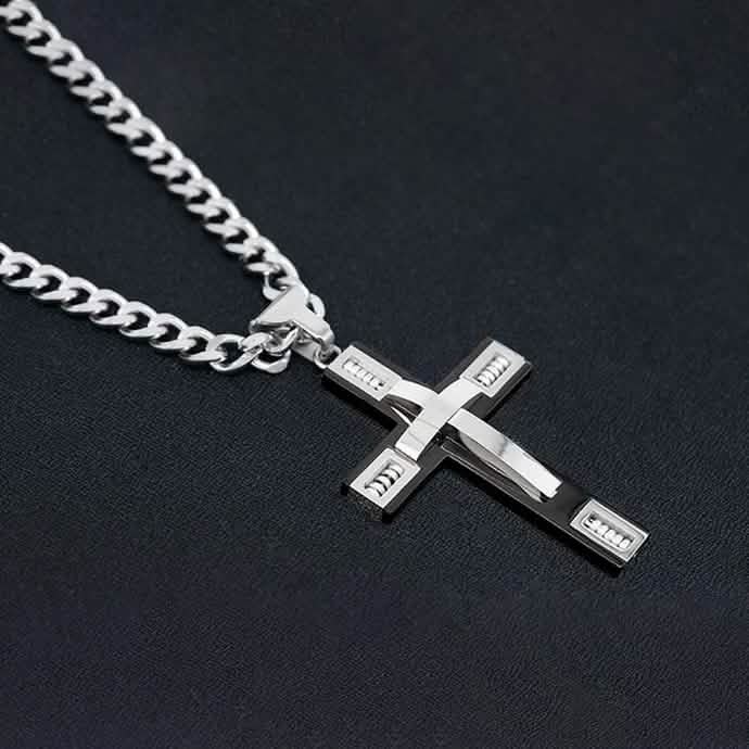Men's Cross Necklaces in Stainless Steel DailySale