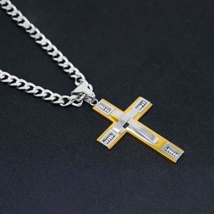 Men's Cross Necklaces in Stainless Steel DailySale