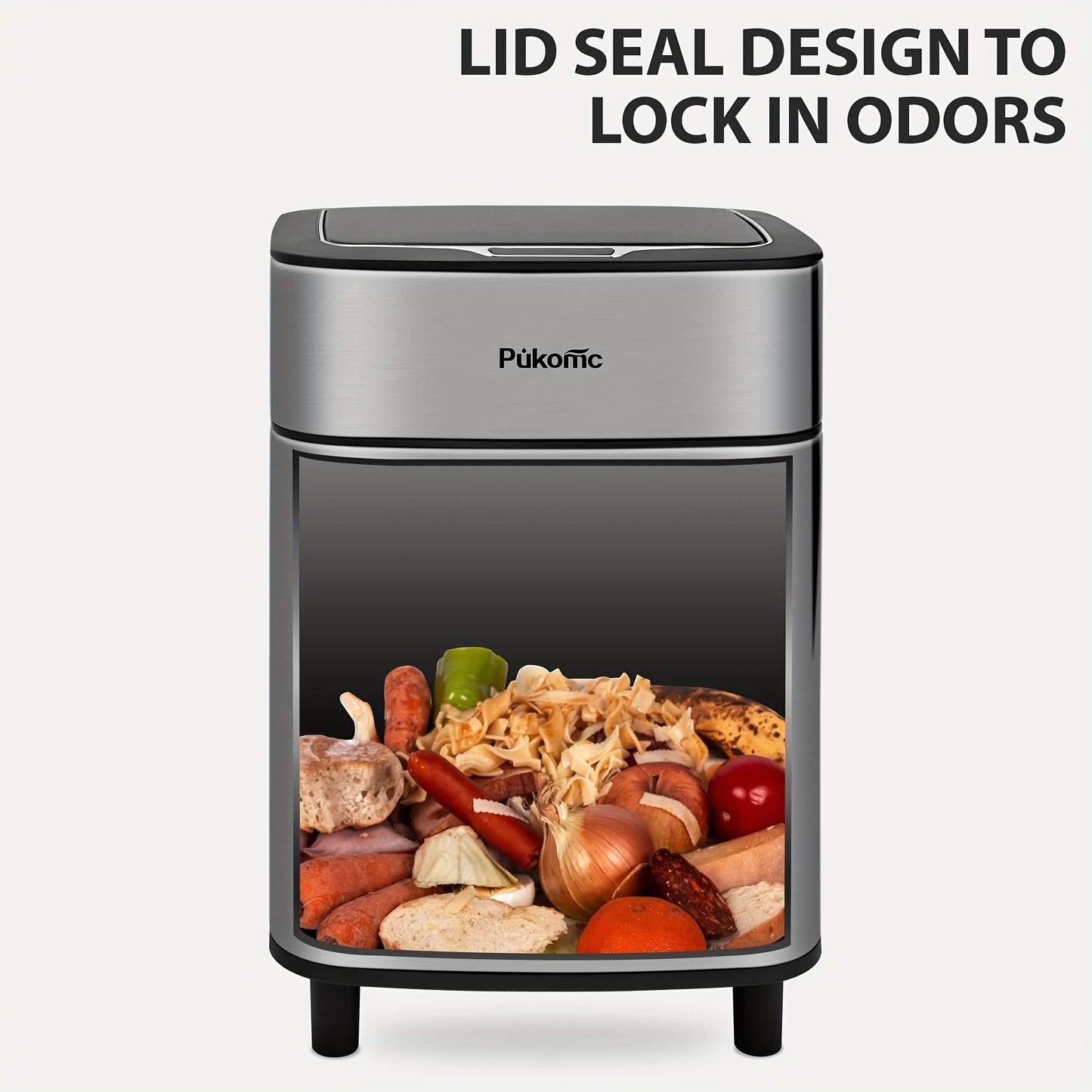 Automatic Stainless Steel Sensor Trash Can – Hands-free Quiet Close & Odor-Control System DailySale