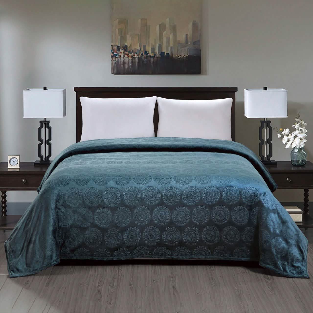 Caesar French Collection Flannel Fleece Blanket DailySale